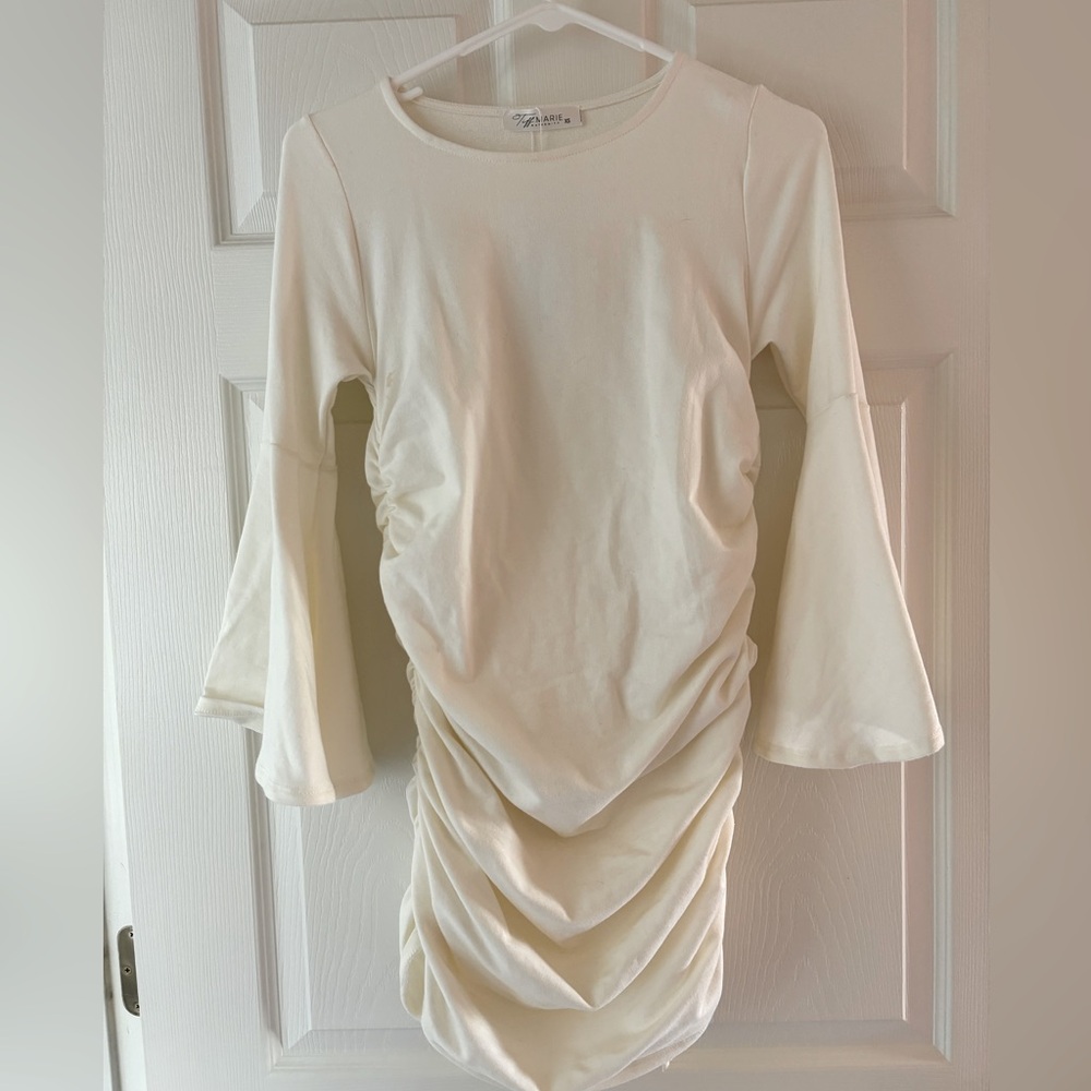 Cream Maternity Mini Dress